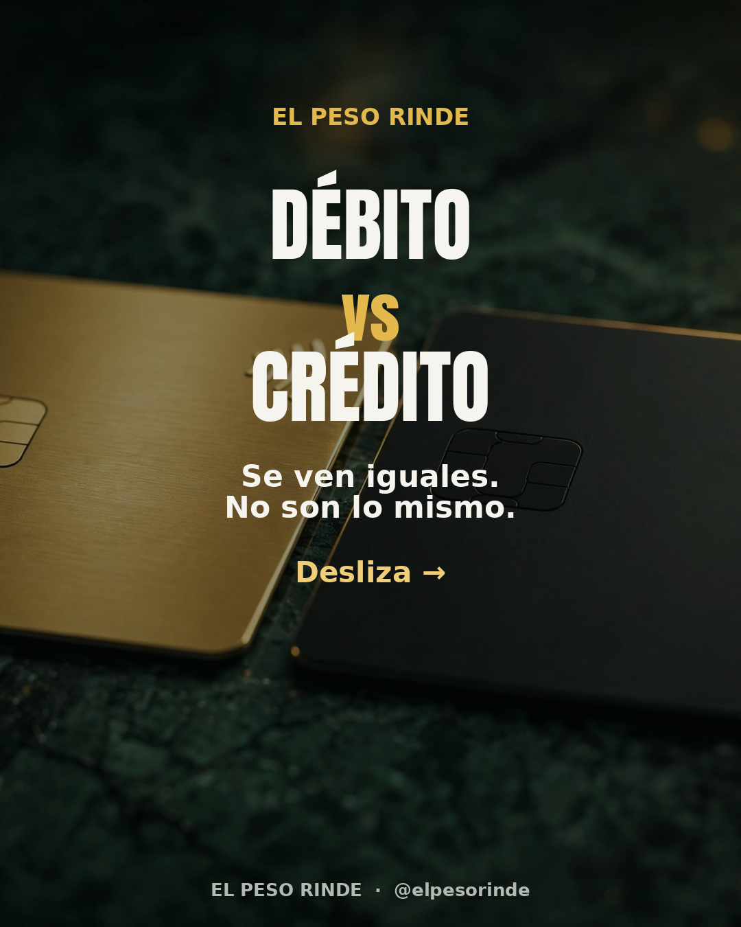 Débito vs crédito: slide 1 de 6
